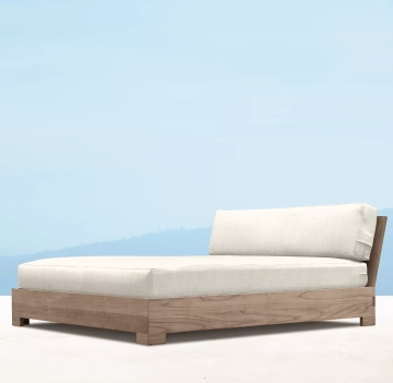 Divano letto in teak a vendita calda per giardini e piscine
