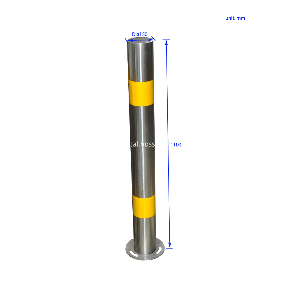 SWT0008 Stainless Steel Parking Bollard Size