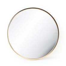 Bathroom round wall modern gold decorative frame art mirror