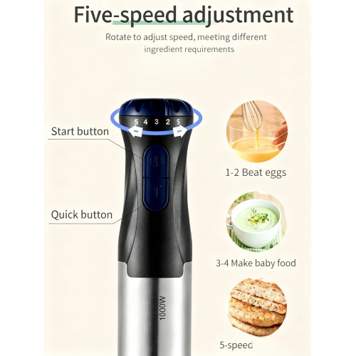 4-in-1 Blender Set with 5-Speed Cordless Functionality