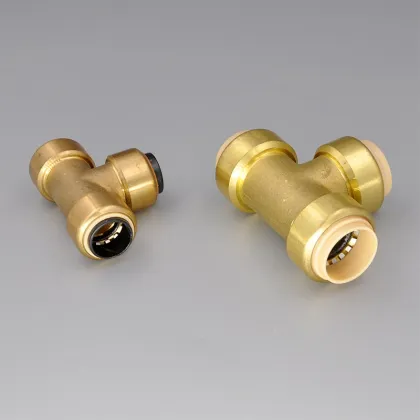 Brass Quick Connect Tee quick connect pipe fittings