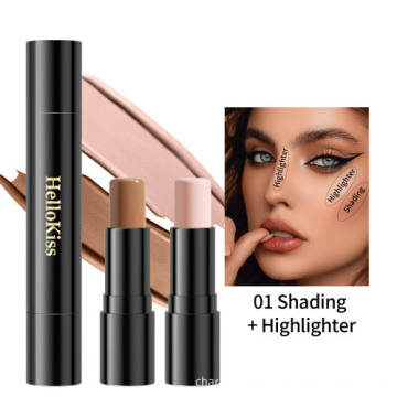Charm Beauty: Dual-Head Highlighter and Contour Stick for Shimmering Make-up
