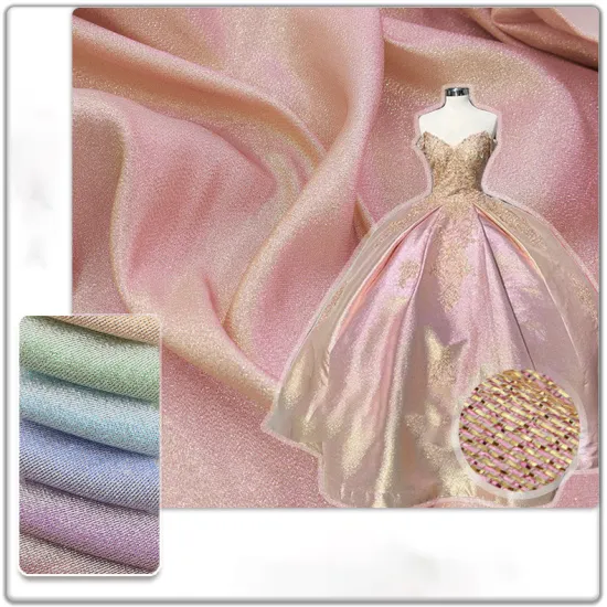 Popular Shine Double Color Silk Lurex Fabric: A Luxurious Option for Stage Wedding Dresses