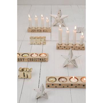 Traditional Christmas Decoration Pine Wood Tree Candle Holder Handmade Candlesticks ADVENT Factory