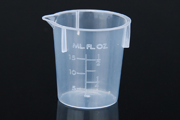 Transparent measuring cup