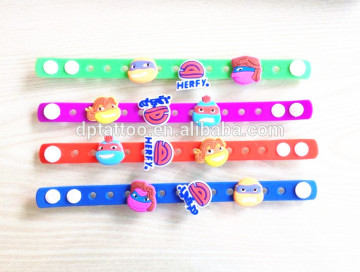 Silicone Bracelets with rubber cartoon button