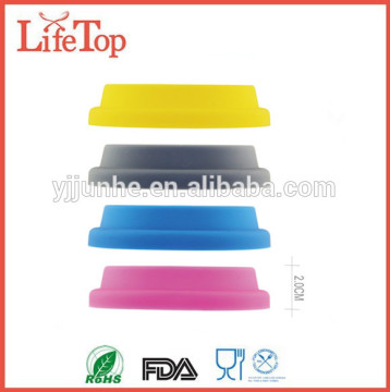 Multi Color Food Grade Silicone Coffee Cup Cover Suction Seal Lid