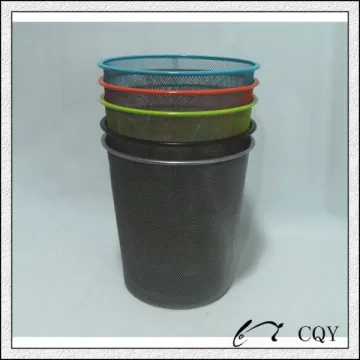 cheap colored wire mesh trash can