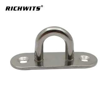 6mm Marine Yacht Stainless Steel Deck Mooring Oblong Pad Eye Plate