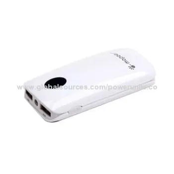 Dual USB Port Portable Mobile Charger for iPad/iPod/iPhone/Samsung Smartphone with 4,400mAh Capacity