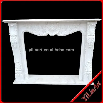 Indoor Used Fireplaces,Freestanding White Stone Marble Fireplace Mantel