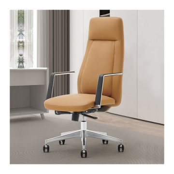 Hochrücken -Lederliegerei -Bürostuhl mit ergonomischer Fußstütze