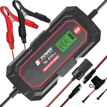 6V 12V 10A Lithium Battery Charger for Vehicle Maintenance