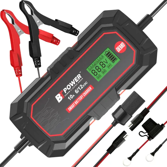 6V 12V 10A Lithium Battery Charger for Vehicle Maintenance