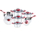 Pot Set with Frypan in Glass Lid