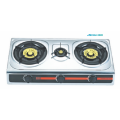 Cooktop a gás de aço inoxidável de 3 queimadores