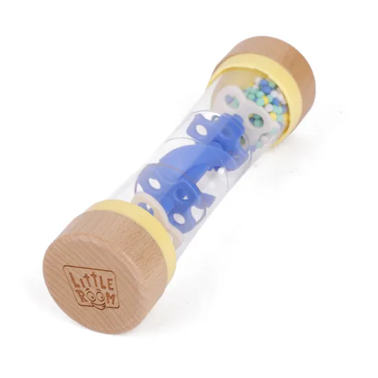 Montessori-Inspired Wooden Rain Tube and Beaded Raindrops: Eco-Friendly Sensory Swing Toy for Infants