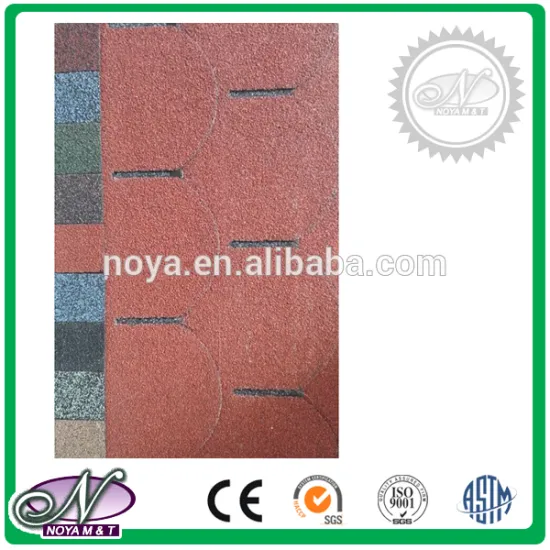Colorful all kinds fiberglass asphalt shingle glaze asphalt shingles fish scale with great price