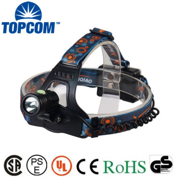 Topcom 1200 lumen echte XML T6 LED -koplamp AA -batterij