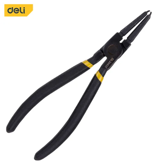Deli Tools DL20021 Internal Straight Retaining Snap Ring Circlip Pliers 7"