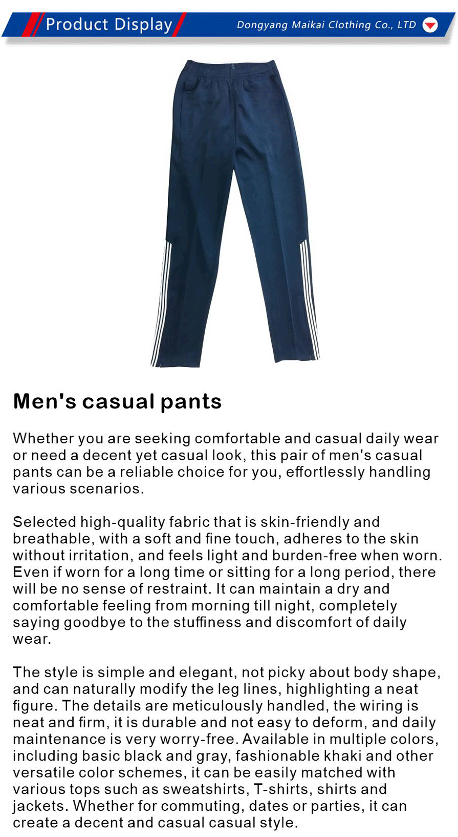 Loose Fit Casual Pants