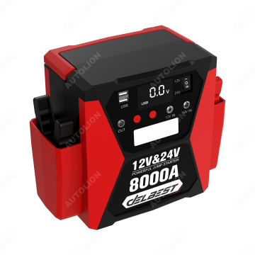High-Quality 12V 24V 4000A Car Truck Battery Charger with Portable Emergency Jump Starter and Light