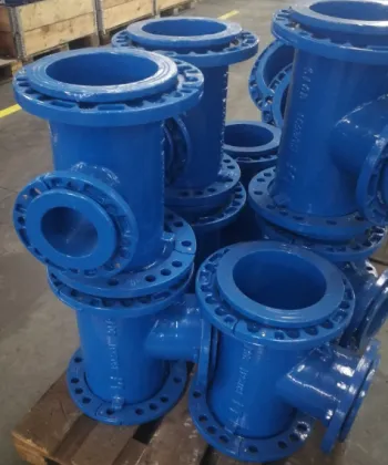 Ductile Iron All Flanged  Double Socket Tee