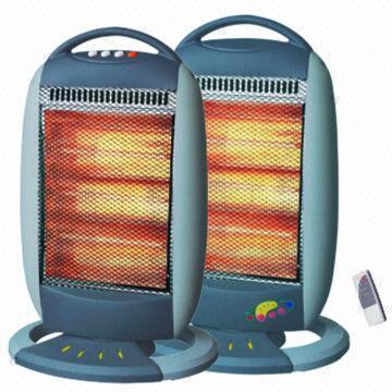 Halogen heater, tip-over and OSC functions
