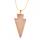 Gilding 18K Natural Gemstone Crystal Jewelry Arrow Pendant Necklace