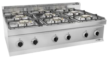 6 Burner Stainless Steel Table Gas Stove