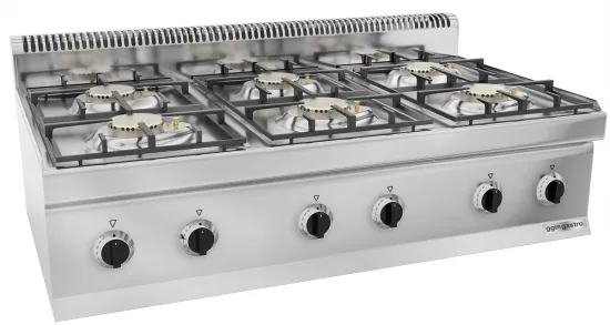 6 Burner Stainless Steel Table Gas Stove