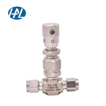 Haoliu SS316 Stainless Steel Forged Double Ferrule Needle Metering Valve 3000psi