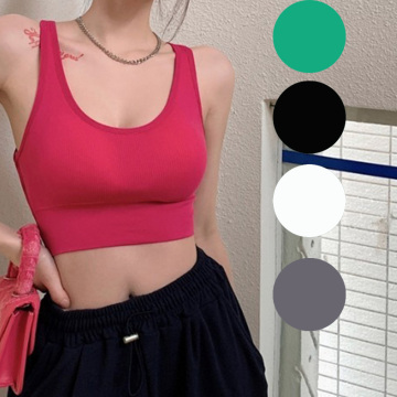 Summer Sport Women Breathable Push Up Tube Bra Vest