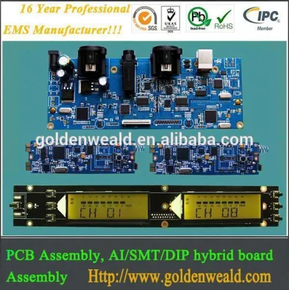 audio amplifier pcba DIP SMT Electronic pcb assembly ,PCBA Assembly Services professional electronics pcba