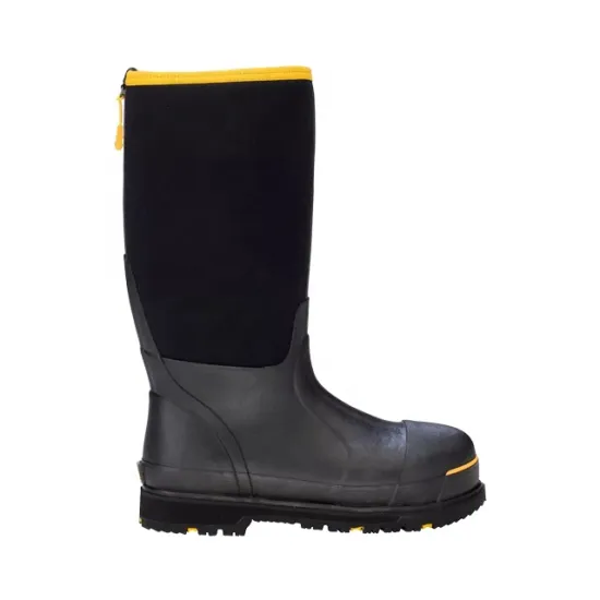 Men's Steel Toe Neoprene Wellington Safety Boots - Waterproof Work Boots