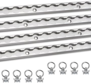 Aluminum L Track Rail with Single Stud Fittings