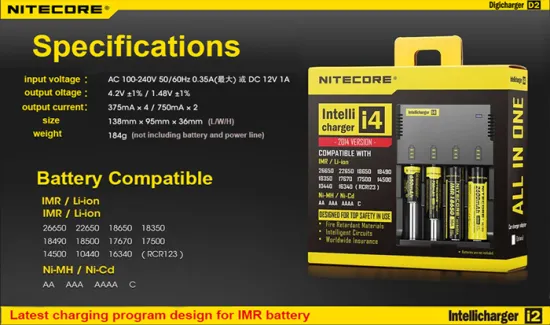 original Nitecore I4 Charger Intelligent Charger