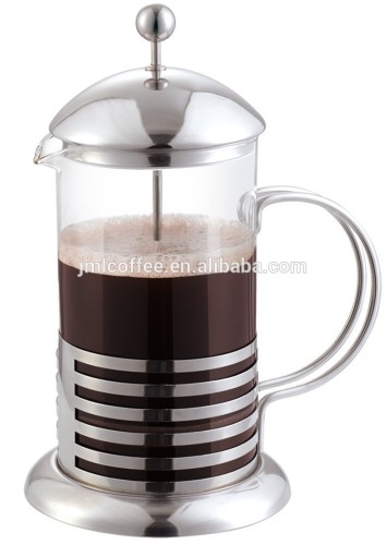 competitive price glass coffee maker with infuser stainless steel glass coffee press