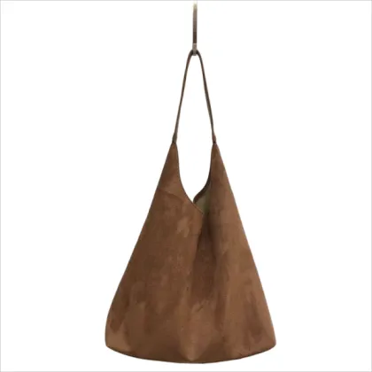 Vintage Genuine Leather & Fur Tote Bag