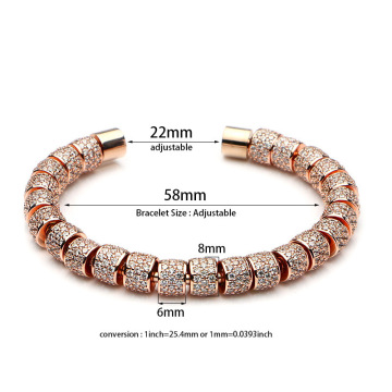 Ins CZ Seperator Anil Stone Bead Bracelets