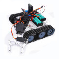 1 Set Remote Control Robot Acrylic Chassis Tank Car Tracked Vehicle Base With Mechanical Arm for Arduino DIY Smart Model Kit