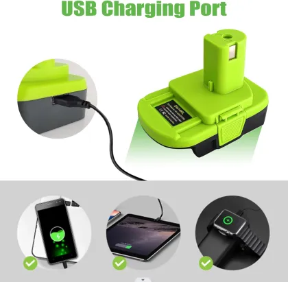 DM18RL Battery Adapter for 18V-20V Li-ion Tools - Dewalt, Milwaukee, Ryobi