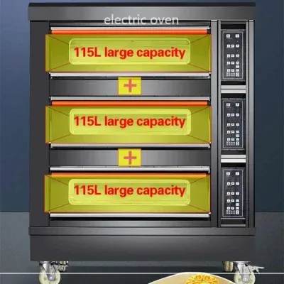 Commercial Baking Equipment Snack Machine Cake Bread Pizza Oven 3 Deck Electric Bakery Ovens for Sale