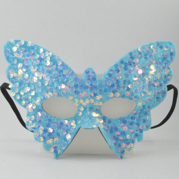 Novelty Multi-Color Sequin Butterfly Half Face Masks - Manufacturer
