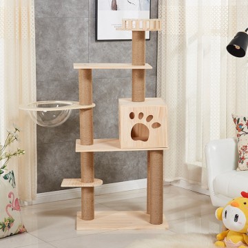 Cartoon Cat Tree Nest Drum Toy