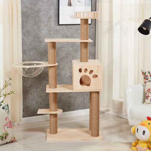 Cartoon Cat Tree Nest Drum Toy
