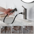 hot cold gun grey pull out basin faucet