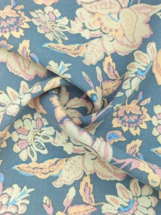 3068 Flower Pattern 100% Rayon printed Fabric