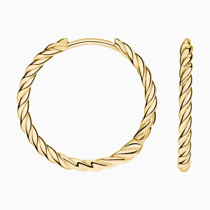 ต่างหูห่วงธรรมดา 18K ทองคำ