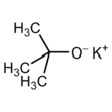 potassium tert-butoxide with alkyl halide